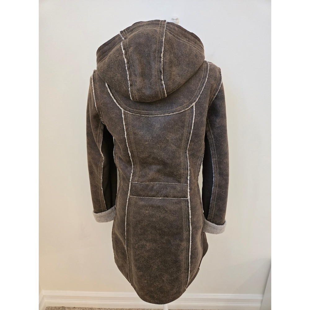 KÜHL Projekt Faux Shearling Fleece Lined Hooded Jacket Brown Small - Picture 5 of 12